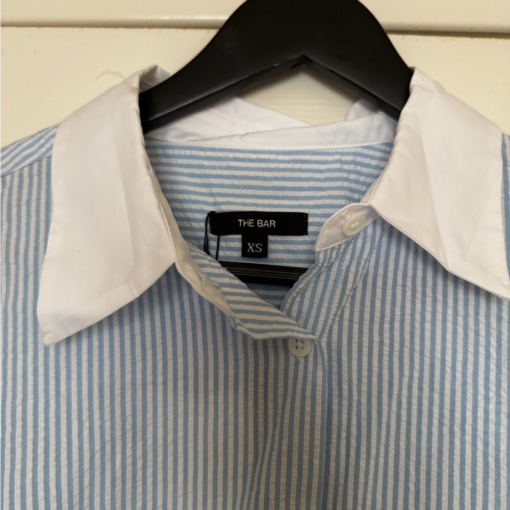 The Bar The Icon Shirt in Stripe - Blue - Picture 4 of 5